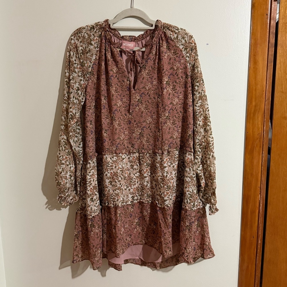 Show Me Your Mumu Dress Birdie Floral Tiered Ruffle Party Core